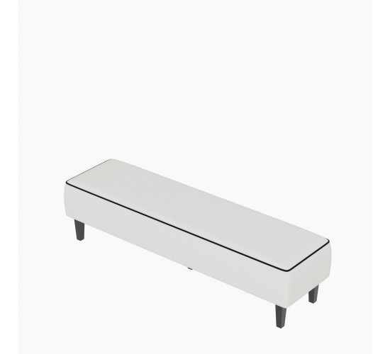 ETERNO BENCH180 WOOD LEG VENUSWHITE FABRIC