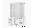 ETERNO TALL CABINET CT180-G SM WHITE GLASS AURORA