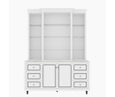 ETERNO TALL CABINET CT180-G SM WHITE GLASS AURORA