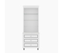 ETERNO TALL CABINET CT90-DW-G SM WHITE GLASS AURORA