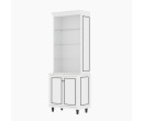 ETERNO TALL CABINET CT90-DO-G SM WHITE GLASS AURORA