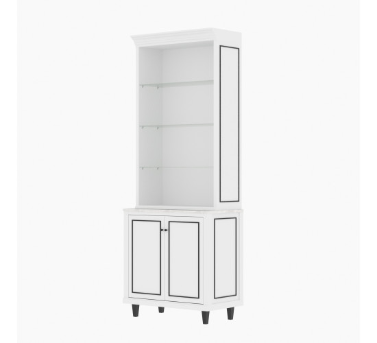 ETERNO TALL CABINET CT90-DO-G SM WHITE GLASS AUROR...