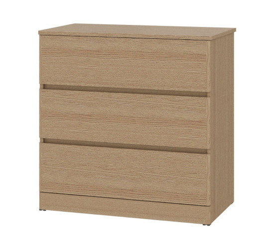 TIMBUR LOW DRAWER CABINET CW80-3 CASHEW OAK (PRE O...