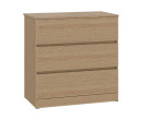 TIMBUR LOW DRAWER CABINET CW80-3 CASHEW OAK (PRE ORDER : 20 DAYS)