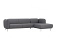 MIRA 3 SEATER WITH RIGHT CHAISE 802/6603 PEBBLE