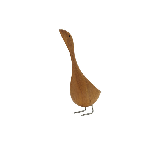 GOOSE IN TEAK WOOD (H120)