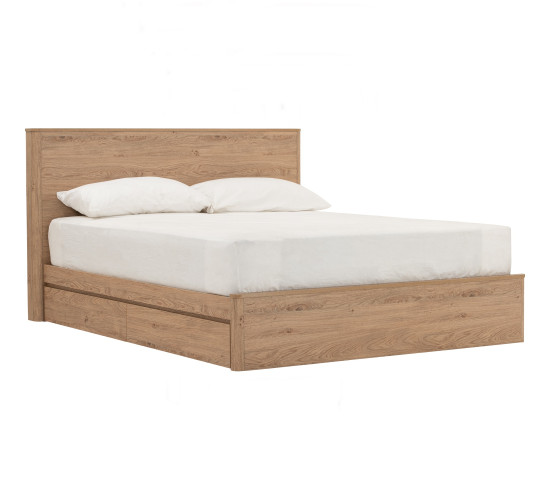 HARRINGTON QUEEN BED WITH STORAGE WITH 1900MM SIDE RAIL (FIT MATTRESS SIZE 1500X1900)