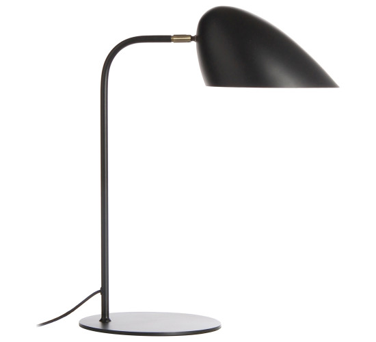 GERBIL MATT BLACK AND MATT ANTIQUE BRASS TABLE LAMP (CE)(#)