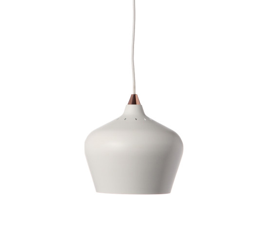 DIA250 LARK PENDANT LAMP IN MATT WHITE COLOUR WITH COPPER TOP (CE)(#)