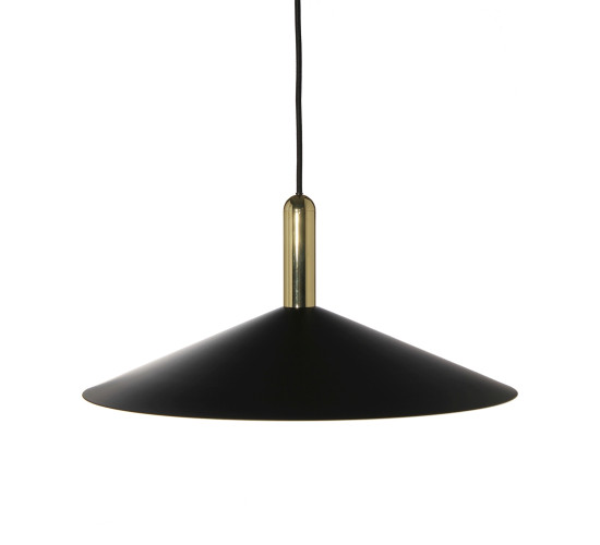 MITES MATT BLACK AND GLOSSY BRASS PENDANT LAMP (CE)(#)