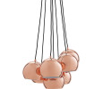 SLUG GLOSSY COPPER SET OF 7 MULTI PENDANT LAMP (CCC) (#)