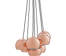 SLUG GLOSSY COPPER SET OF 7 MULTI PENDANT LAMP (CCC) (#)