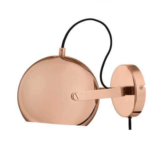 SLUG GLOSSY COPPER WALL LAMP WITH HAND (CE)(#)