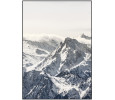 WHITE MOUNTAIN PRINTED PHOTO IN BLACK FRAME  (#)