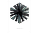 AQUARELLE HEX PRINTED ART IN BLACK FRAME (#)