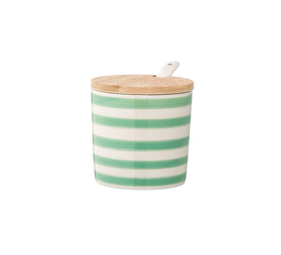 DIA80 JAR WITH LID AND SPOON IN GREEN COLOUR (#)