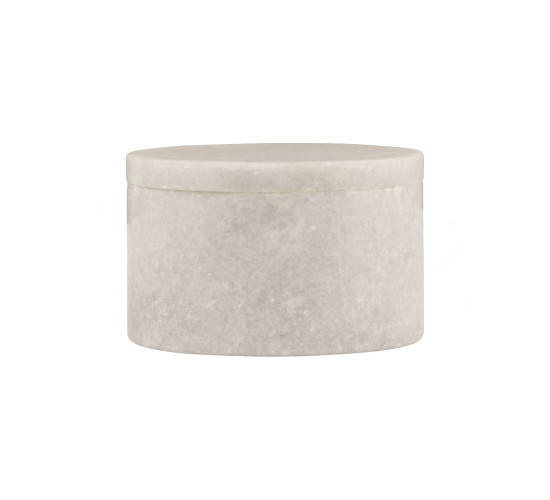 WHITE MARBLE JAR WITH LID