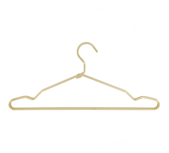 PACK OF 4 CLOTH HANGER IN BRASS COLOUR