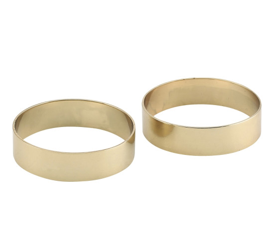 SET OF 2 NAPKIN RINGS IN BRASS COLOUR (#)