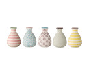 DIA65 SMALL VASES IN 5 ASSORT COLOURS (#)