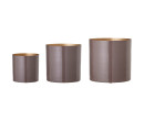 SET OF 3 SIZES FLOWERPOT IN PURPLE COLOUR (#)