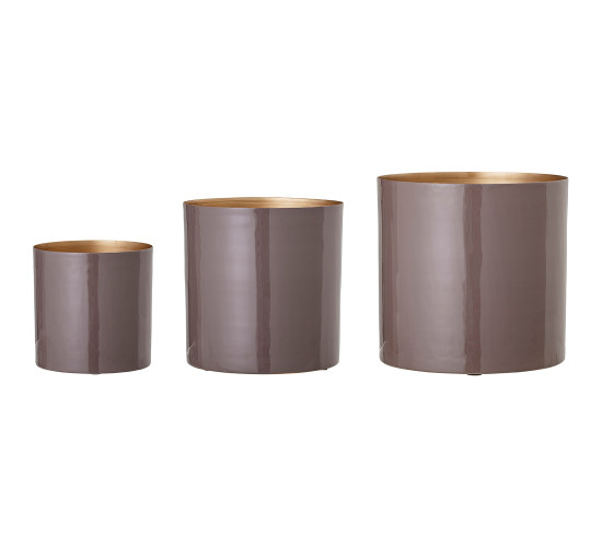 SET OF 3 SIZES FLOWERPOT IN PURPLE COLOUR (#)