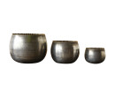 SET OF 3 SIZES FLOWERPOT IN BLACK COLOUR (#)