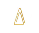 BOX OF 20 TRIANGULAR SHAPE PAPER CLIPS IN BRASS COLOUR  (#)