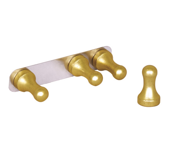 SETS OF 4 MAGNETS IN BRASS COLOUR